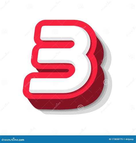 Number 3 Logo 3d