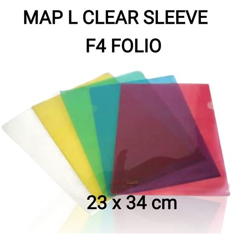 Jual Map L Bening Map Plastik Transparan Clear Sleeves F4 FOLIO