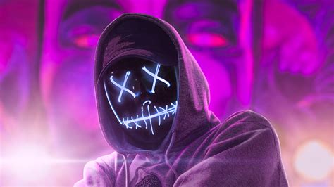 1366x768 Hoodie Neon Guy Abstract 4k Laptop HD ,HD 4k Wallpapers,Images ...