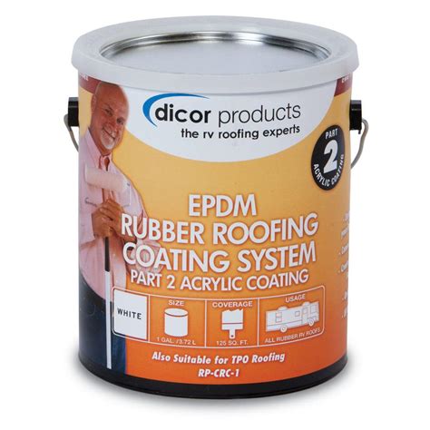 Dicor EPDM Roof Acrylic Coating 1 Gallon Tan RP CRCT 1 The Home Depot