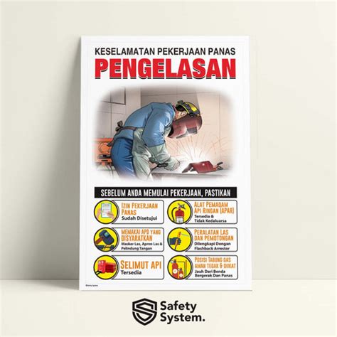 Jual Safety Poster K3 Keselamatan Pekerjaan Pengelasan A2 60x40c