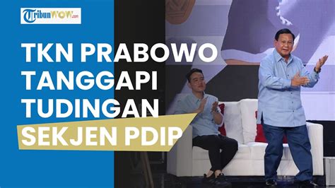 Sekjen PDIP Tuding Prabowo Gibran Lakukan Politik Uang TKN Itu