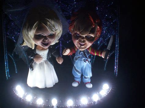 Chucky And Tiffany Wedding Cake Topper Gothic Bride Of Chucky Etsy