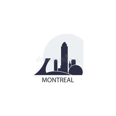 Montreal City Skyline Shape Vector Logo Icon Illustration Stock Vector - Illustration of ...