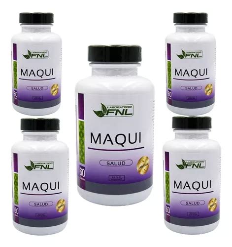 Maqui 300 cápsulas 5 frascos 60 cápsulas Antioxidante puro MercadoLivre