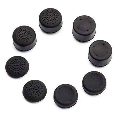 Microware 8PCS Rubber Silicone Cap Thumbstick Thumb Stick Cover Case