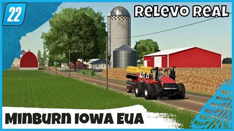 Mapa Com Relevo Real Minburn Iowa Eua Com Culturas Alinhadas Fs22