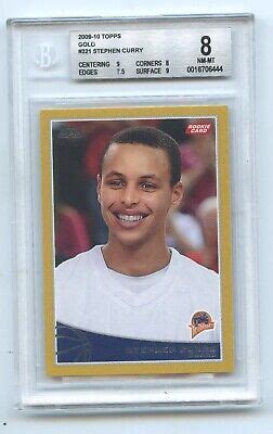 STEPHEN CURRY TOPPS GOLD CARD 1605 2009 BGS 8 WARRIORS NBA BASKETBALL