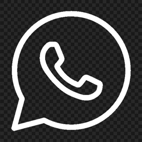 HD Round White Outline WhatsApp Wa Whats App Logo Icon PNG Citypng