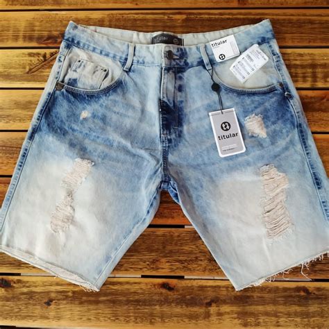 Bermuda Jeans Masculina Da Marca Titular Jeans Original Shopee Brasil