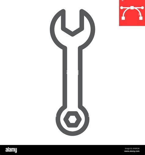 Wrench Line Icon Stock Vector Image Art Alamy