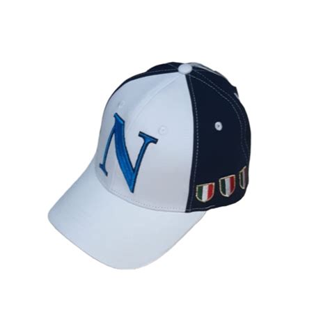 CAPPELLO SCUDETTO BASEBALL SSC NAPOLI UOMO BIANCO BLU