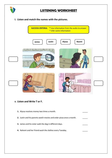 Listening Comprehension Online Worksheet For Grade 4 You Can Do The