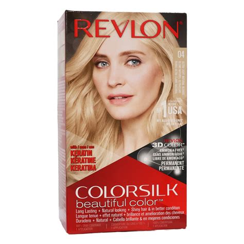 Revlon Colorsilk Beautiful Color Permanent Hair Color 04 Ultra Light ...