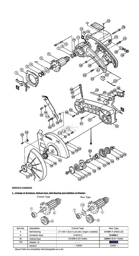 Makita Miter Saw Parts Diagram