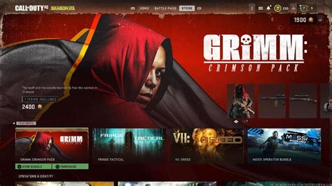 New Red Riding Hood Bundle Grimm Crimson Pack Showcase Mw2