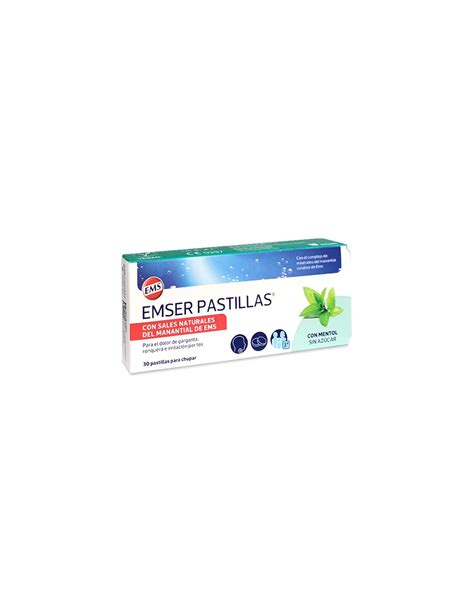 Emser Pastillas Con Mentol Sin Az Car Pastillas Para Chupar Vistafarma