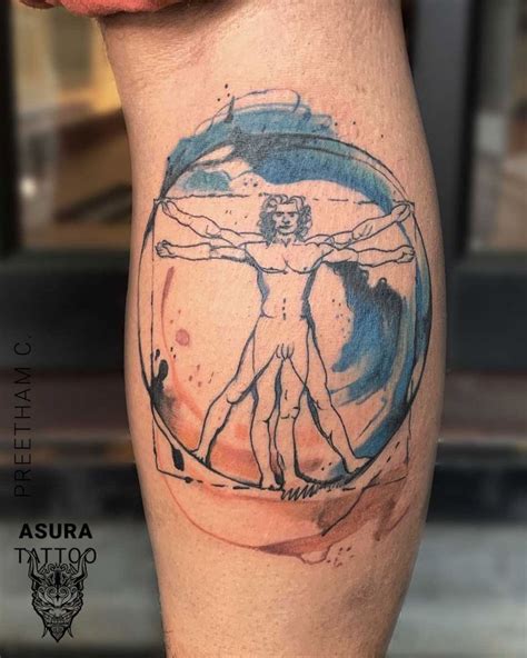 30 Unique Vitruvian Man Tattoos For Your Inspiration Style VP Page 6