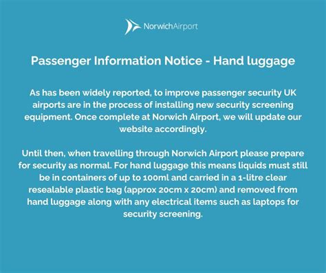 Norwich Airport On Linkedin Flynorwich Handluggage Airportsecurity