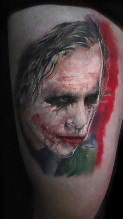 New Joker Color Portrait Tattoo – Daniel Brevik Tattoo