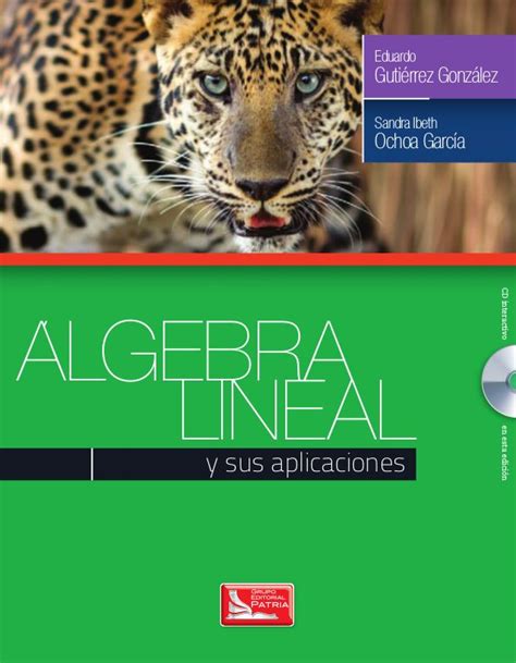 Álgebra Lineal y Sus Aplicaciones 1 Edición Eduardo Gutiérrez PDF