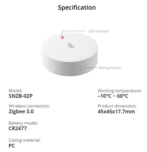 Sonoff Zigbee Temperatur Och Fuktighetssensor Snzb P Opencircuit