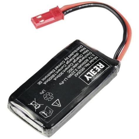 Pack De Batterie LiPo REELY 3 7 V 600 MAh 1 Cellule 30 C