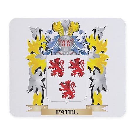 Patel Family Crest - Coat of Arms Mousepad by Admin_CP2183672