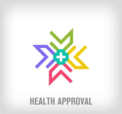 Premium Vector Creative Health Approval Logo Unique Color Transitions Medical Healthcare