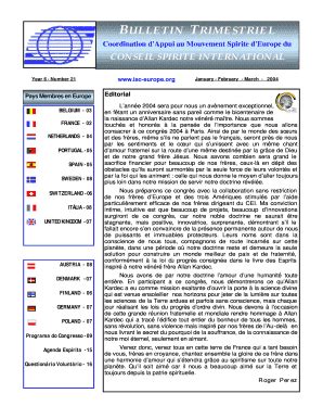 Fillable Online Espiritismo Bulletin Trimestriel Federaci N Esp Rita