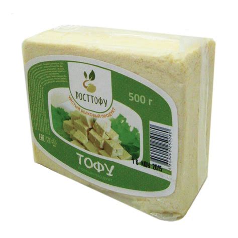 Соевый творог тофу натуральный (tofu) РОСТТОФУ 500г — купить по цене ...