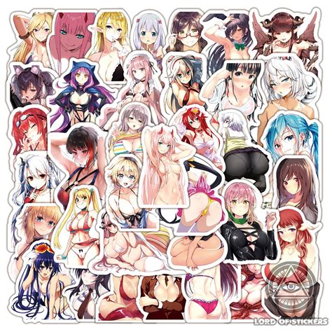 Mua Set 100 Nhãn Dán Hình Sexy Anime Girl Sticker Hentai Ecchi Waifu Chống Thấm Nước Dán Mũ Bảo