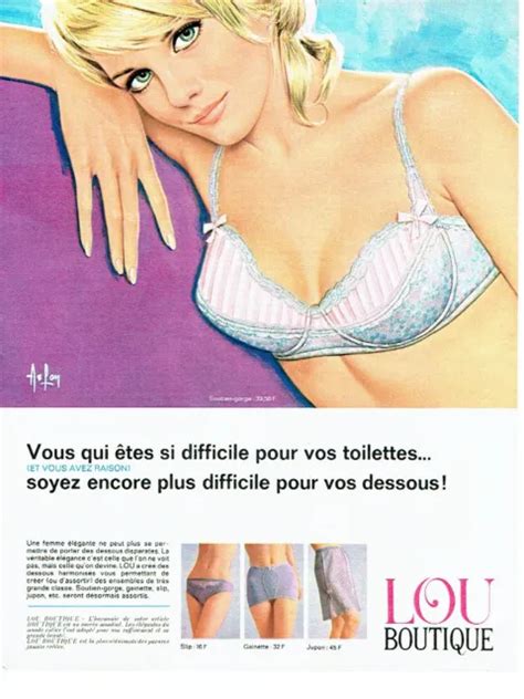 Publicite Advertising Lou Soutien Gorge Lingerie Par Asfon Eur