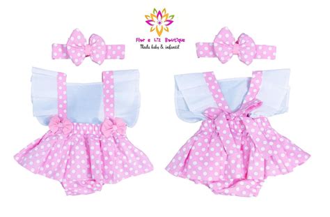 Romper Body Fantasia Minnie Rosa Roupa Mesversario Menina Fe