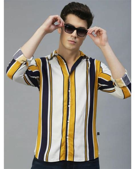 Buy Rigo Men White Verticle Stripes Full Sleeves Shirt Online At Best Prices In India Jiomart