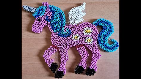 How To Make An Unicorn With Beads Hama Perler Beads Unicorn Tutorial Diy Youtube