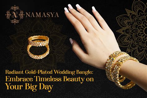 Radiant Gold Plated Wedding Bangle Embrace Timeless Beauty Masayaa