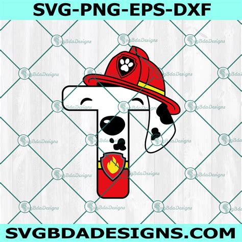 Marshall Letter Svg Letter Paw Svg Patrol Svg Marshall Svg Svgbdadesigns