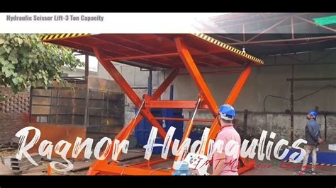 Hydraulic Scissor Lift 3 Ton Capacity Ragnor Hydraulics YouTube