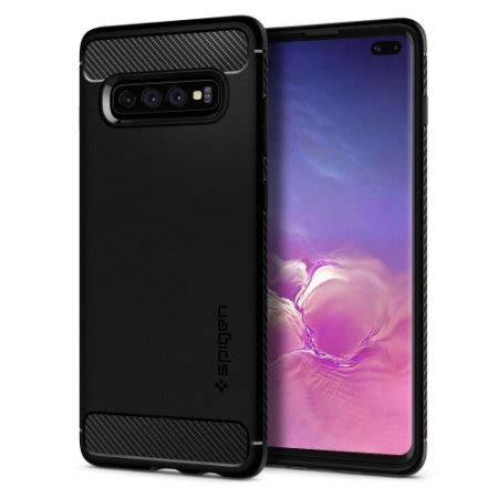 Spigen Rugged Armor Samsung Galaxy S10 Plus Case Black