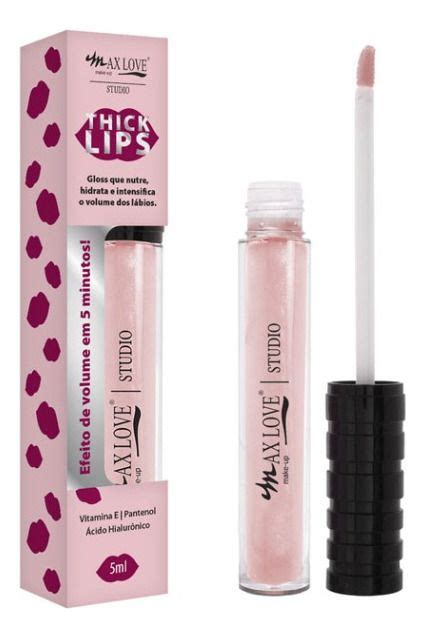 Max Love Gloss Thick Lips Nude Ml Cor Cor Rosa Produtos De