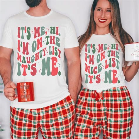 Matching Couple Christmas Pajamas Etsy