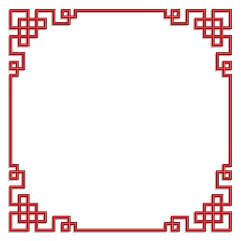 Premium Vector | 3d chinese pattern frame vector border art china style