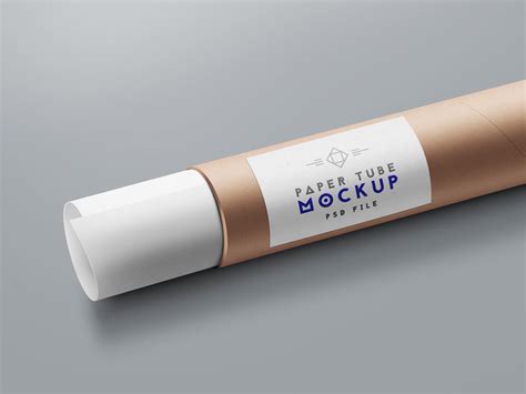 Paper Tube Mockup Paper Tube Logo Psd Mockup Template Bodesewasude