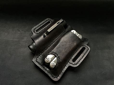 Edc Leather Belt Pouch 5 Pouch For Leatherman Multitool Etsy