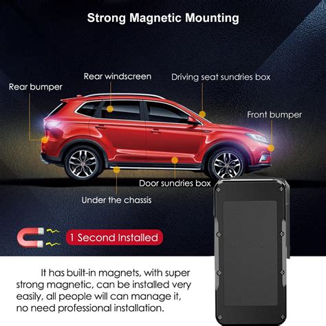 Winnes Gps Car Tracker 5000mah Battery 60 Days Standby Gps Tracker Wit