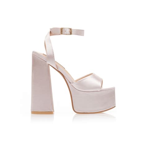 Πέδιλα nude σατέν με φάσα NUDE Tso Snif gr