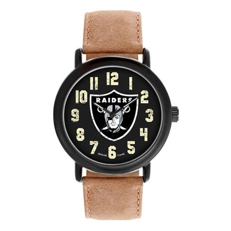 Oakland Raiders Throwback Leather Watch Nfl Tbk Oak Joy Jewelers