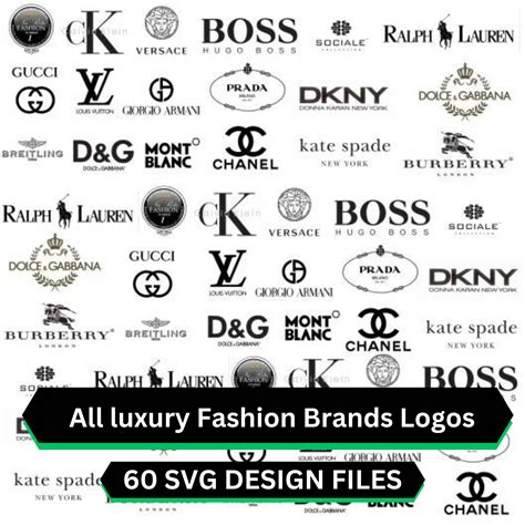 All luxury Fashion Brands Logos - 60 SVG Designs | Inspire Uplift