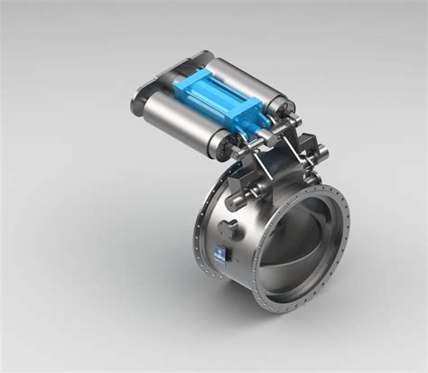 Gas Butterfly Valve Pneumatic Shut Off Ritm Industry